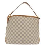 Pre-owned Canvas louis-vuitton-bags Louis Vuitton Vintage , White , Da...