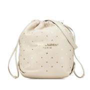 Pre-owned Leather shoulder-bags Yves Saint Laurent Vintage , White , D...