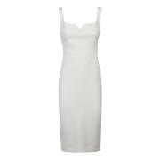 Mouwloze Aansluitende Jurk Victoria Beckham , Beige , Dames