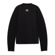 Sweatshirt met logo 44 Label Group , Black , Heren