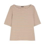 Slim Fit Viscose T-shirt Pennyblack , Brown , Dames