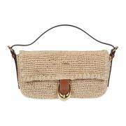 Raffia Schoudertas Staud , Beige , Dames