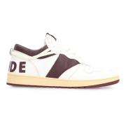 Vintage Leren Low-Top Sneakers Rhude , White , Heren