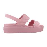 Geweven sleehakken voor stijlvol comfort Crocs , Pink , Dames