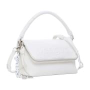 Witte Gestructureerde Tote Tas Desigual , White , Dames