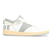 Vintage Leather Low-Top Sneakers Rhude , Gray , Heren