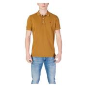 Geel Effen Poloshirt Replay , Yellow , Heren