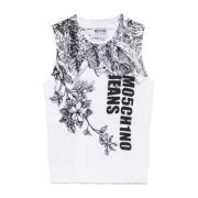 Witte Top voor Vrouwen Moschino , White , Dames