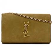 Pre-owned Leather wallets Yves Saint Laurent Vintage , Beige , Dames