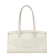 Pre-owned Leather handbags Louis Vuitton Vintage , White , Dames