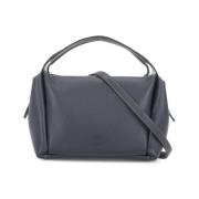 Blauwe Pebble Leren Handtas met Afneembare Banden Tod's , Blue , Dames