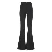 Zwarte Crêpe Broek met Zijrits Elisabetta Franchi , Black , Dames