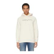 Logo Katoenen Hoodie - Beige Tommy Jeans , Beige , Heren