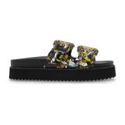 Platform Slides Versace Jeans Couture , Black , Dames