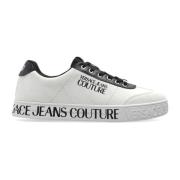 Sneakers met logo Versace Jeans Couture , White , Heren