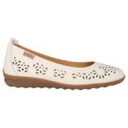 Off White Geperforeerde Dames Ballerina Pikolinos , Beige , Dames