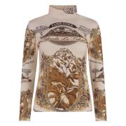 Contrast Print Longsleeve Top Rhude , Multicolor , Dames