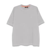 Grijze Logo Patch Crew Neck T-shirts Napapijri , Gray , Heren