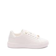 Witte leren sneakers met 3 cm zool Twinset , White , Dames