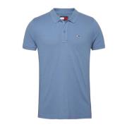 Blauw Logo Polo Shirt Tommy Jeans , Blue , Heren