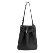 Leren emmer tas met verstelbare band Tom Ford , Black , Dames