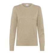 Taupe Melange Gebreide Trui Saint Tropez , Beige , Dames