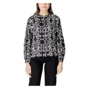 Lange mouwen blouse collectie Ichi , Black , Dames