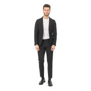 Zwarte Jurken Slim Fit Pak Mulish , Black , Heren