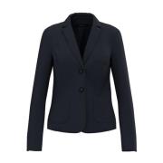 Stretchjersey Blazer met Mouwsplitten Marc Cain , Blue , Dames