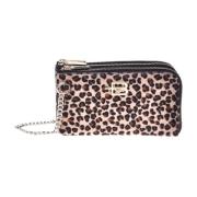 Wallet in leopard-print pony skin Baldinini , Multicolor , Dames