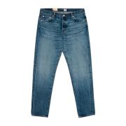 Japanse Donker Indigo Katoenen Jeans Edwin , Blue , Heren