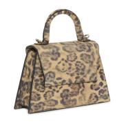 Luipaardprint Leren Tas Accessoire Gestuz , Brown , Dames