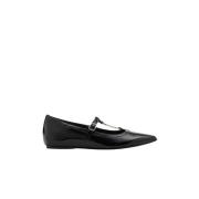 Puntige ballerina's in zwart lakleer met detail Iceberg , Black , Dame...