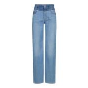 5-pocket broek met wijde pijpen in indigo denim Iceberg , Blue , Dames