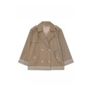 Korte Trenchcoat Blazer Gustav , Beige , Dames