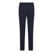 Blauwe Slim Fit Broek Max Mara , Blue , Dames