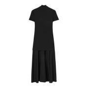 Jurk met Korte Mouwen Jil Sander , Black , Dames