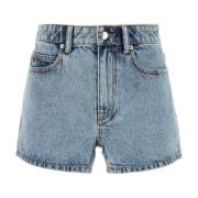 Versierde denim shorts Alexander Wang , Blue , Dames