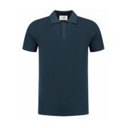 Gebreide Polo SS Pullover Pure Path , Blue , Heren