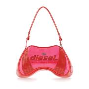 Play Roze Schoudertas met Logo Diesel , Pink , Dames