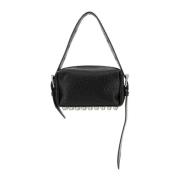 Stijlvolle Zwarte Leren Schoudertas Alexander Wang , Black , Dames