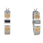 Klassieke Miller Hoop Oorbellen Goud Zilver Tory Burch , Gray , Dames