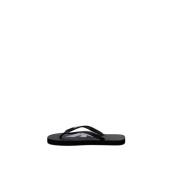 Zwarte Flip Flops EA Logo Stijl Emporio Armani , Black , Heren