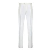 Elegante Witte Hoge Taille Broek Lardini , White , Heren