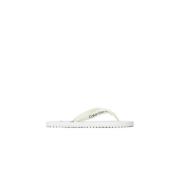 Witte Flip Flops in Solide Stijl Calvin Klein Jeans , White , Heren