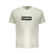 Gedrukt katoenen T-shirt, losse pasvorm Napapijri , White , Heren