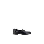 Elegante Leren Loafers Prada , Black , Dames