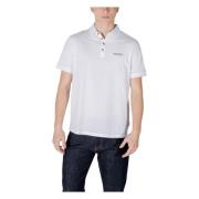 Witte Polo Shirt met Knoopsluiting Armani Exchange , White , Heren