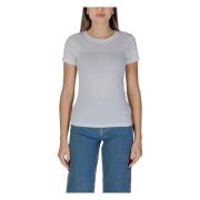 Klassiek Katoenen T-shirt Calvin Klein Jeans , White , Dames