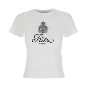 Ritz Paris Logo Wit Katoenen T-shirt Frame , White , Dames